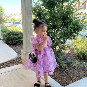 Disney Purple Floral Kids Dress